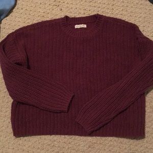 Maroon cropped sweater